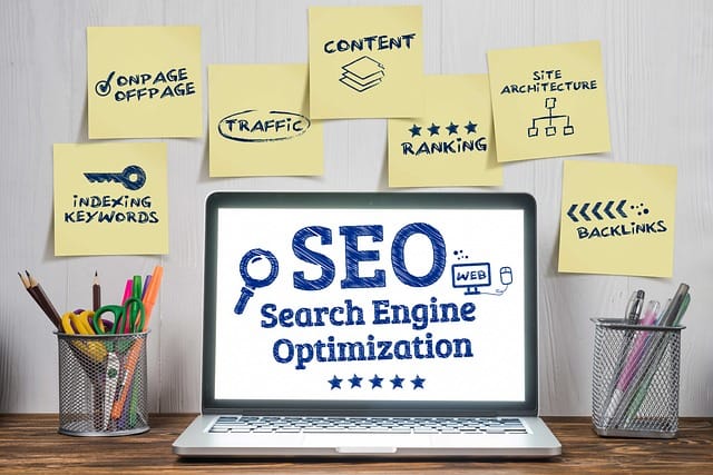 Audit SEO et referencement naturel sur ordinateur portable